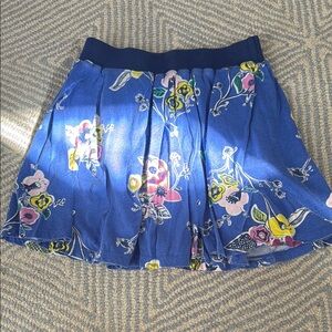 Tea Collection Blue Pleated Bubble Mini Skirt Casual